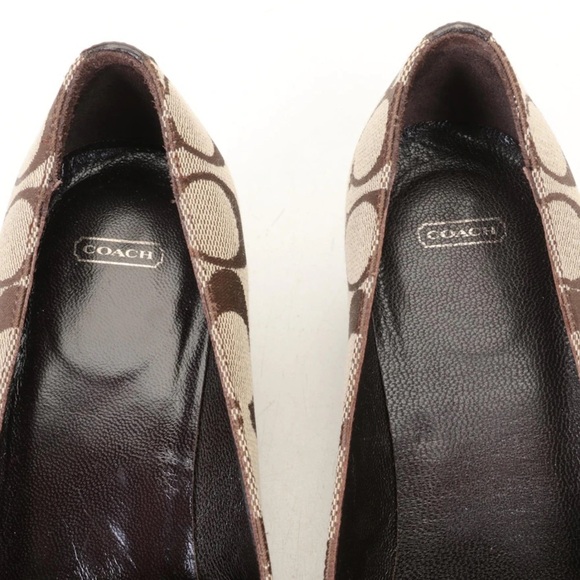 Coach Julia Slip On Block Heels In Signature Canvas size 6B - Picture 4 of 7